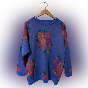 Vintage Esprit purple guitar sweater